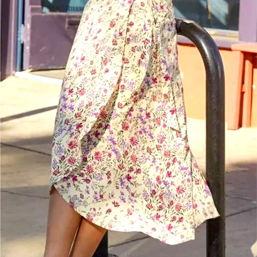 Velvet by Graham & Spencer Isadora Floral Print Challis Wrap Skirt